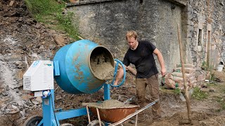 Pouring the Foundation To Our Stone Cabin.