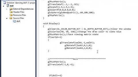 Doll - OpenGL Glut Programming Demo