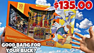 $135 Reshiram & Charizard GX Collection box Pokémon OPENING! #reaction #pokemon #opening #fyp #tcg