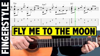 Fly Me To The Moon - Fingerstyle Guitar Tutorial + TAB