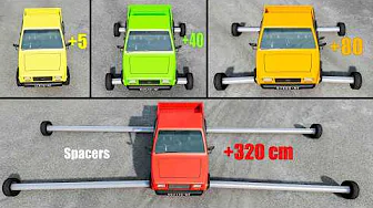 Narrow vs Wide Wheel Spacers – Car Test in BeamNG