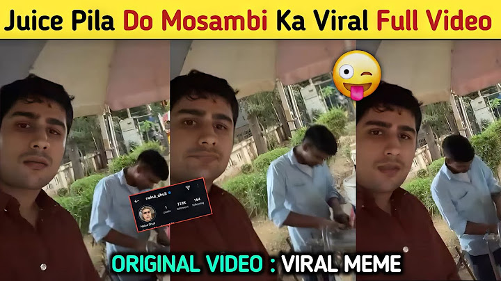 Juice Pila Do Mosambi Ka Mithu Don😂| Juice Pila Do Mosambi Ka Original Video| Juice Pila Do Meme