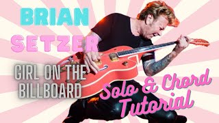 Brian Setzer &quot;Girl On The Billboard&quot; Lesson (Solo &amp; Chords) #rockabilly #briansetzer