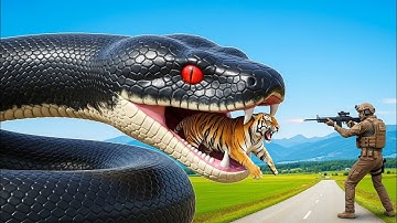 Brave Heroes Save Hyperactive Tiger from a Giant Python Attack | Terrifying Rescue! 🐅🐍