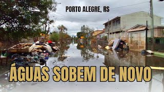 Enxurrada piorou a inundação que assola o norte de Porto Alegre, dia é gelado - 25/05/2024
