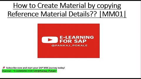27 How to Create Material master data by copying Reference Material data in SAP MM?? SAP MM | MM01|