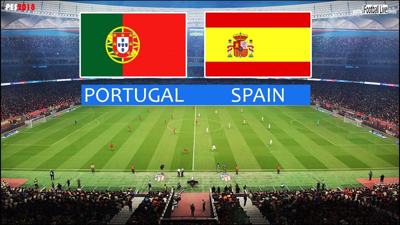 Pes 2018 Portugal Vs Spain Full Match Amazing Goals Gameplay Pc Youtube
