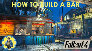 FALLOUT 4 - How To Build A Bar (Raider Style) - Settlement Build Tips NO MODS