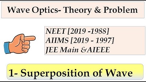 Superposition of wave| NEET Previous year question |AIIMS Previous Question Paper| Wave Optics