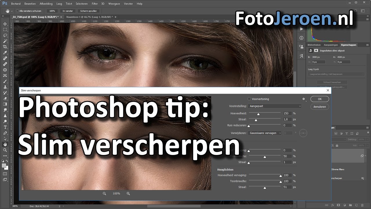 Smart Sharpen In Photoshop (Dutch) - Youtube