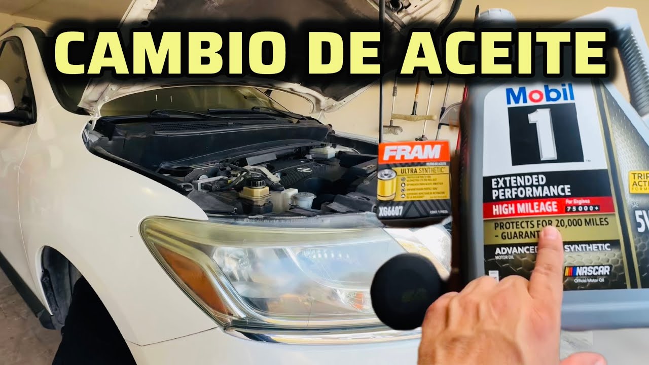 CAMBIO DE ACEITE DE MOTOR, NISSAN PATHFINDER 2014. #mantenimiento #vehicles  #nissan #mecanica 
