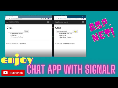 How to make chat application in asp.net MVC without database | SignalR