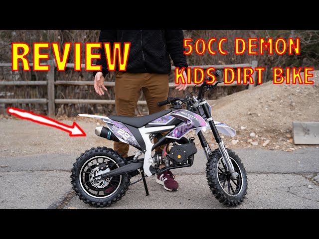 MotoTec 50cc Demon Kids Gas Dirt Bike Purple