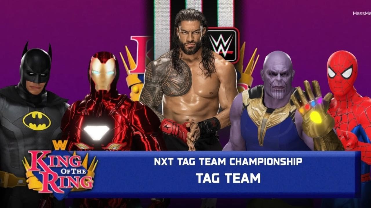 Spiderman & Thanos vs Batman & Ironman | Tag Team Match | Special ...