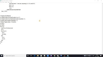 Regula Falsi / False position method #  Easiest MATLAB Program # Numerical Methods#Lirock Education