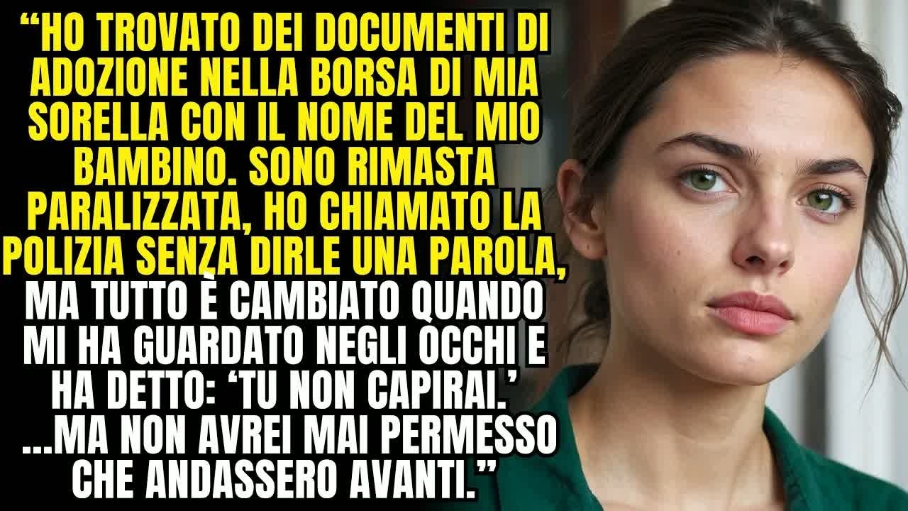Ho scoperto dei documenti di ADOZIONE nella borsa di mia SORELLA e avevano il nome del mio BAMBI