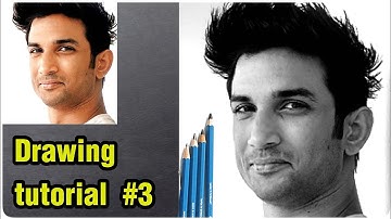Shushant Singh Rajput Drawing || How to draw realistic hair
