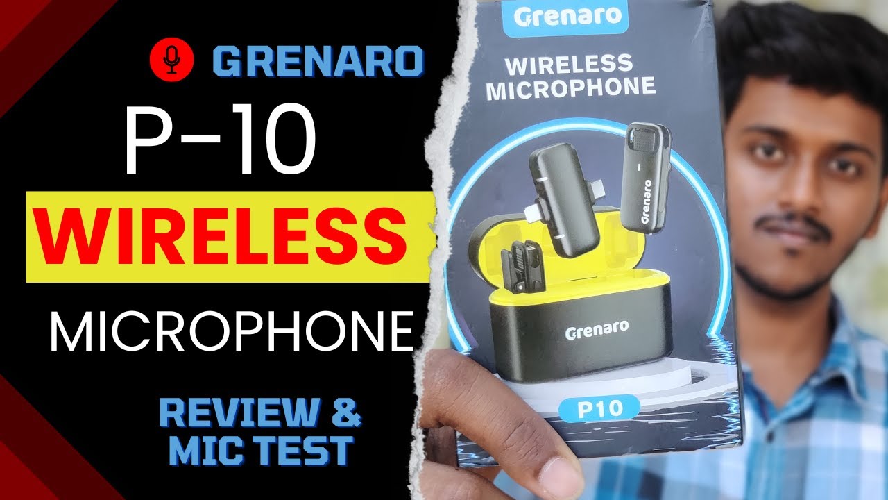 GRENARO Wireless Microphone with Noise Cancellation P10 Wireless Mic