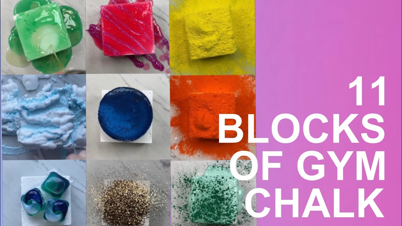 11 BLOCKS OF ADER GYM CHALK | FOAM SOAP, GLITTER, CORNSTARCH
