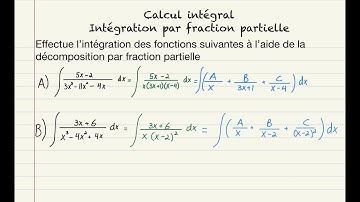 Intégration par fraction partielle, calcul intégral