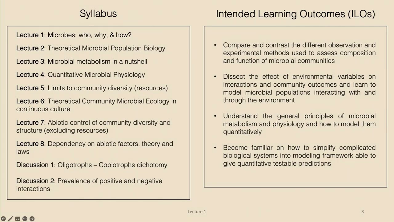 QBio Program: Martina Dal Bello / Jacopo Grilli - Microbial Ecology - Class 1