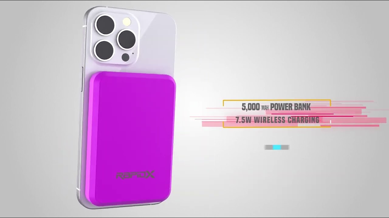 Boosta Magnetic 5,000mAh Wireless Charger // Pink video thumbnail