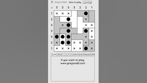Grey is Odd - Today grids. Solution level 3 7X7 dated 03-31-2024
