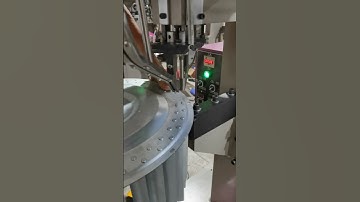 Two Feeders Auto Feeding Riveting Machine Process Turbine #riveting #rivetmach #automaticriveting