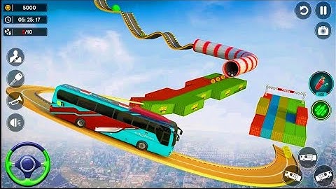 Impossible Stunt Bus Game 2024 - Impossible Tracks Driving 3D - mobile Gameplay