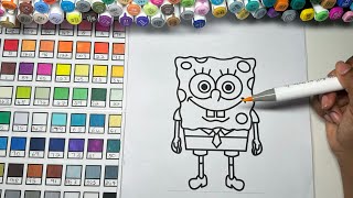 🫧 Coloring Cute SpongeBob | ASMR 🫧  screenshot 4