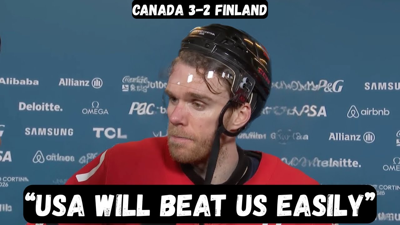 Connor McDavid Post Game Interview - Olympics Semi Final - Canada 3-2 Finland