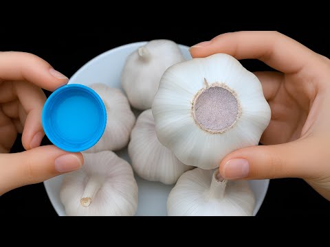 Easy Garlic Peeling Trick Just Use A Bottle Cap To Peel A Whole Bowl Of Garlic In One Minute