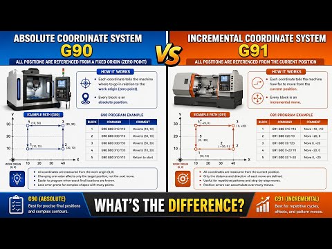 Difference Between Absolute Coordinate System Incremental Coordinate System | 