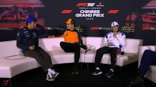 Pre Race Drivers Press Conference Chinese Grand Prix 2025 | Norris, Hadjar, Albon