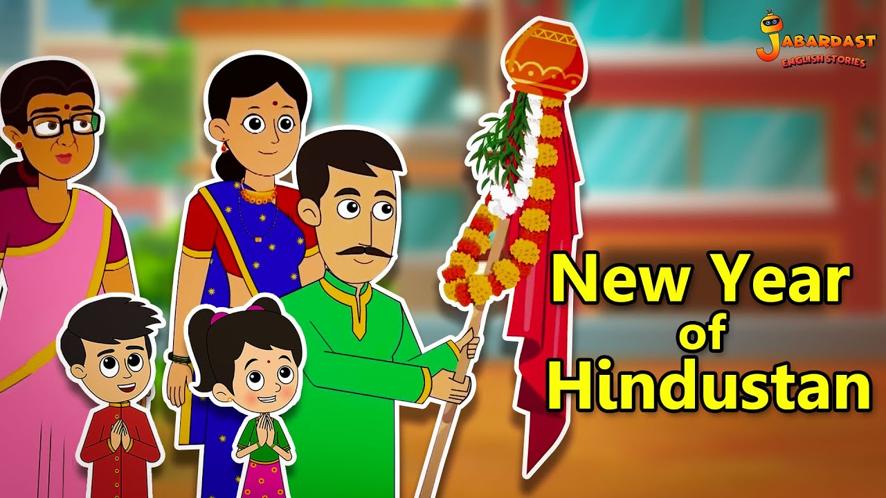 New Year of Hindustan | Gudi Padwa | Animated Stories | Cartoon | English  Stories | Moral Stories - YouTube