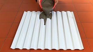 The Best Cement Products For Your Family - How To Make Flower Pots From Scrap Corrugated Iron Sheets