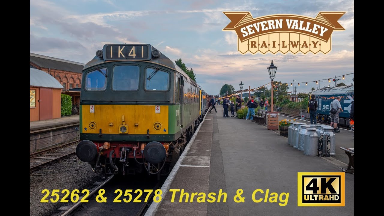 25262 and 25278. Explosive sounds and epic clag, at the Severn Valley Railway Autumn Gala in 2024