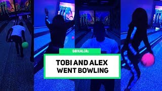 BBNAIJA: Tobi Celebrates Love With Alex As They Went Bowling With Friends