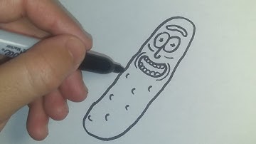 How to Draw Pickle Rick from (Rick and Morty)