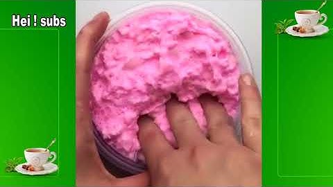 Pink Slime  , Slime ASMR, Slime tutorial , Slime Recipe ♥ Green tea Slime