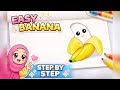 Easy Banana Drawing 🍌 | Simple Cute Drawing for Beginners | Step by Step