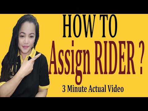 HOW TO ASSIGN RIDER IN TOKTOK PORTAL