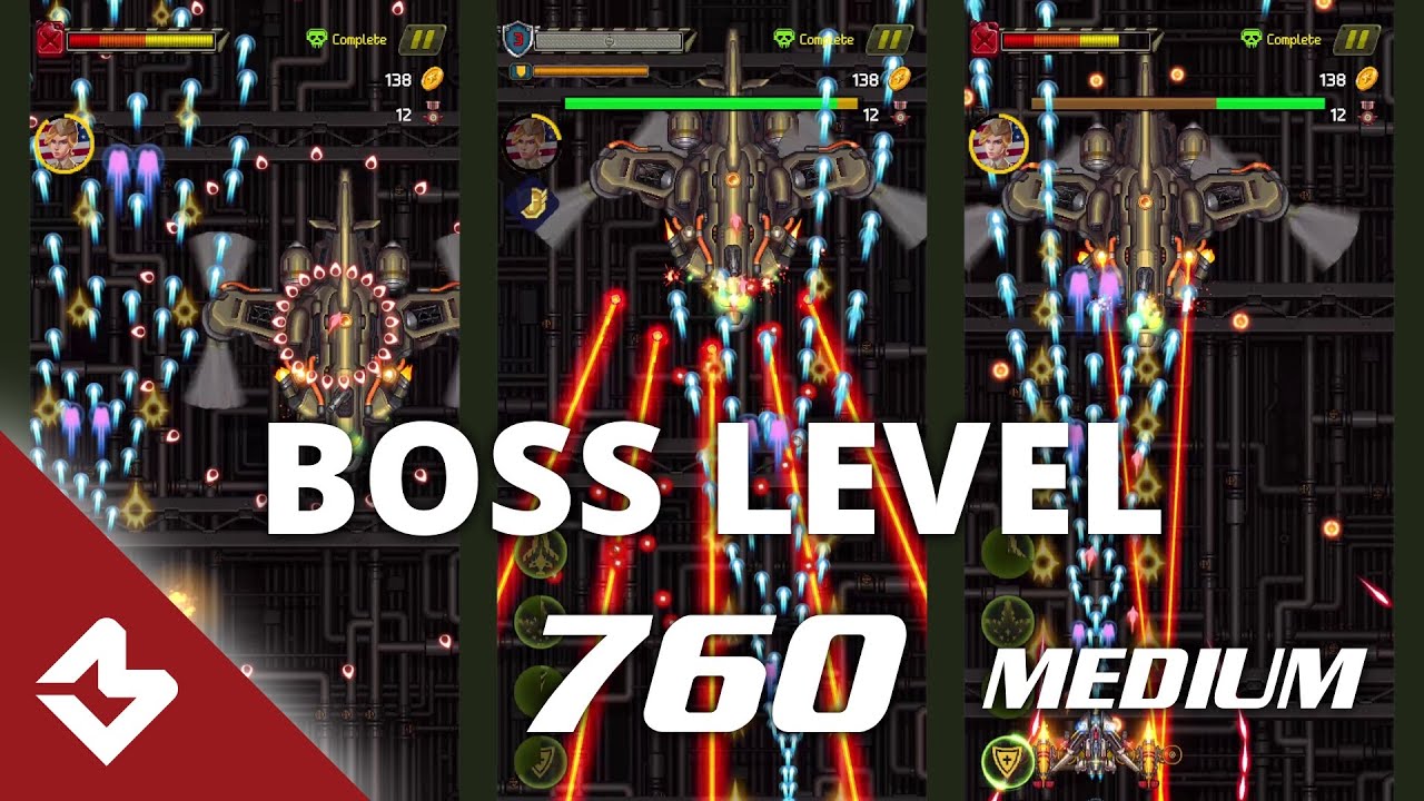 Boss Level 760 - Crimson Sabre - 1945 Air Force Game - YouTube