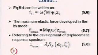 Mod-05 Lec-20 Response Spectrum Method of Analysis