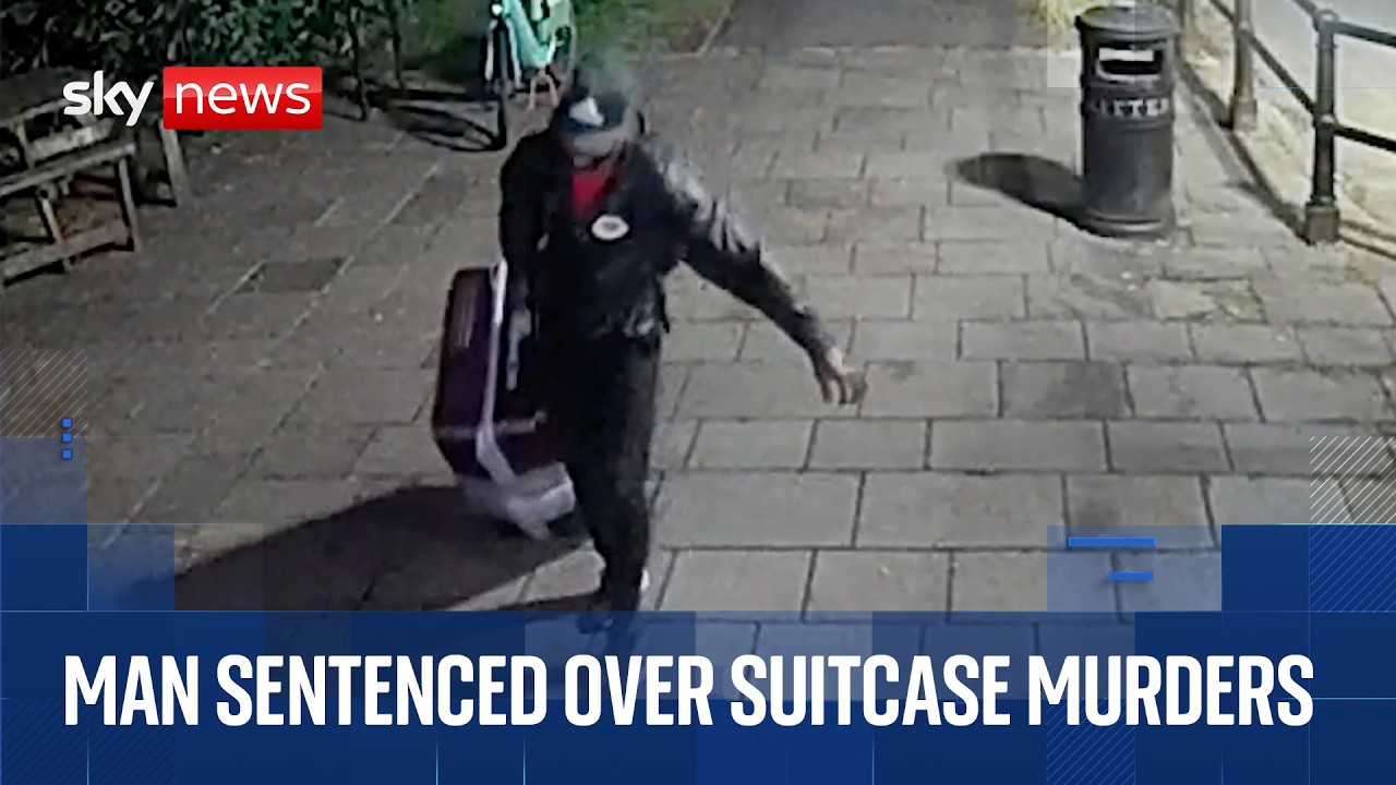 Man who murdered couple and took theire bodies in suitcases to Bristol bridge jailed for 42 years