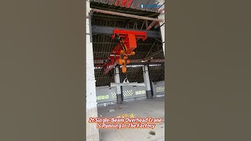 2T Single-Beam Overhead Crane Running Smoothly in the Factory | SEVENCRANE #shorts #short