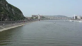 View of the River Danube from the Liberty Bridge in Budapest, Hungary