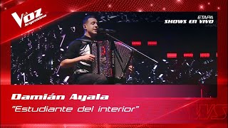 Video thumbnail of "Damián Ayala - “Estudiante del interior” - Shows en Vivo 16vos -  La Voz Argentina 2022"