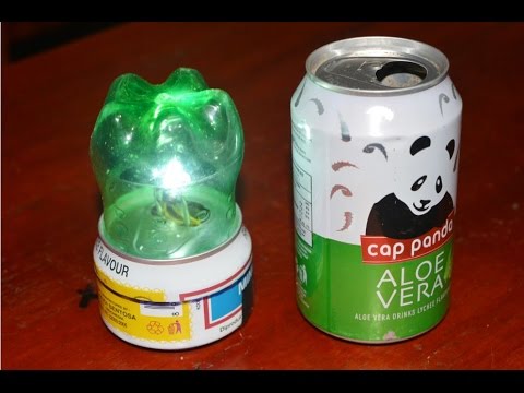  cara  membuat  lampu  tidur bahan kaleng dan botol minuman 