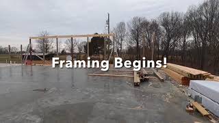 Starting to Frame Pole Barn House -Lake Barn EP4 by Projects by Knight 1,305 views 3 years ago 3 minutes, 19 seconds